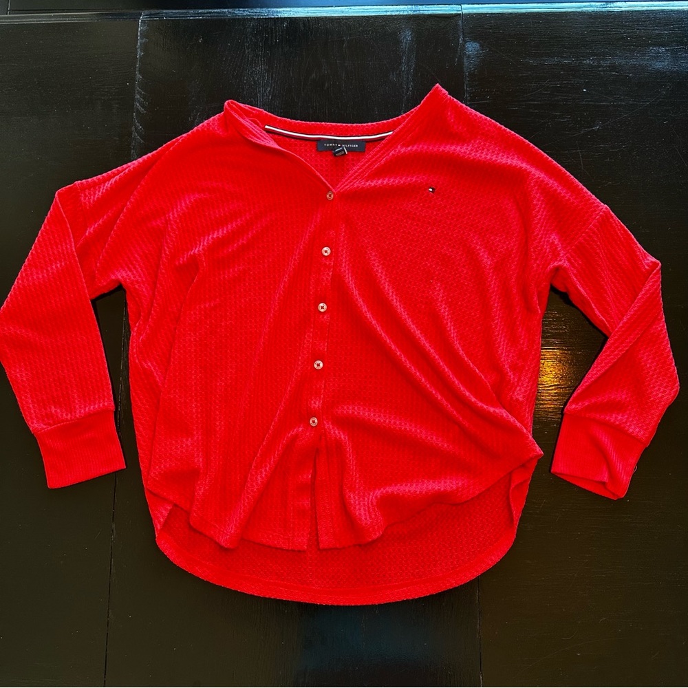 Tommy Hilfiger Medium Cardigan Lot Two Pack White and Red Never Worn Long Sleeve - Picture 8 of 12